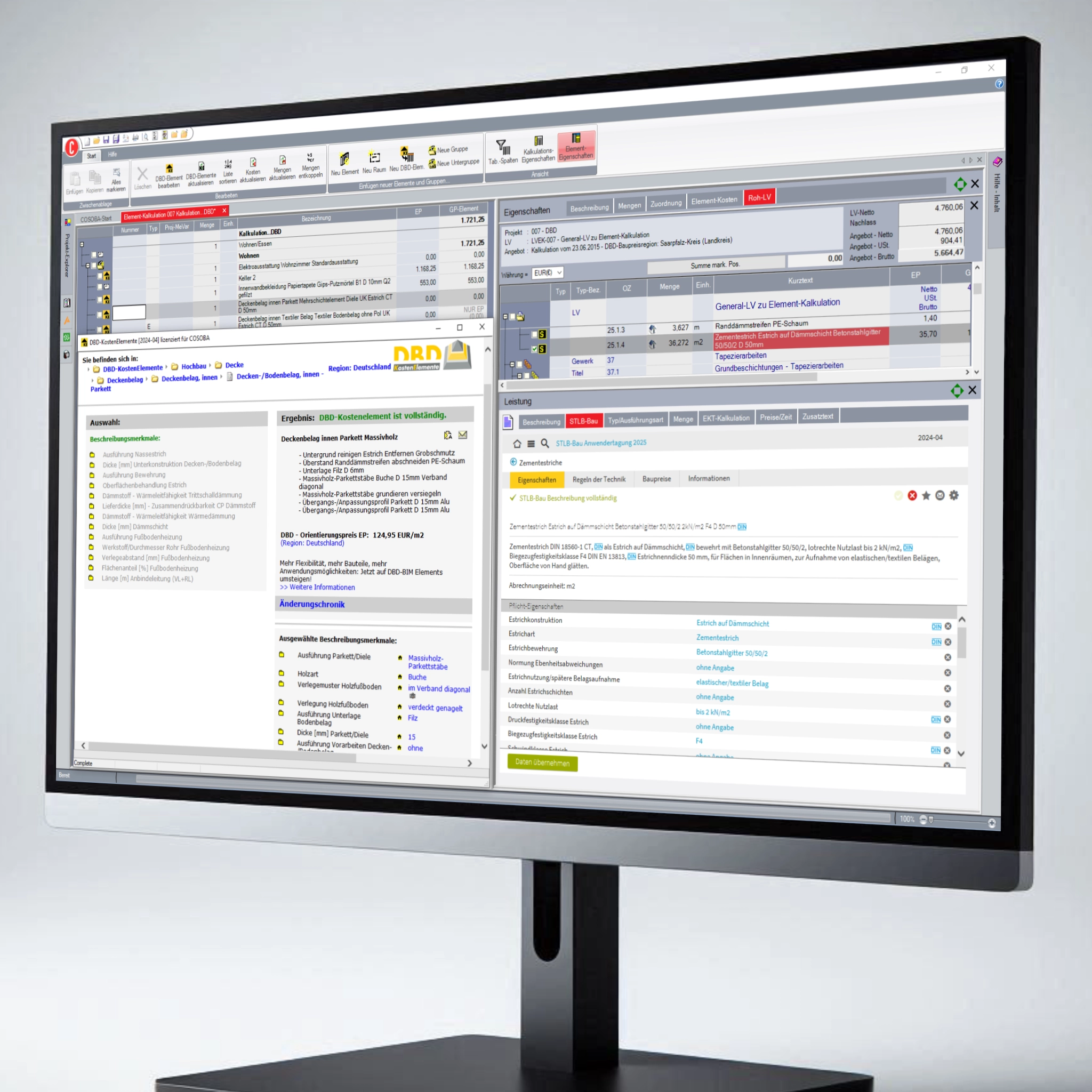 DBD-KostenElemente - bauteilorientierte Kostenschätzung und Berechnung